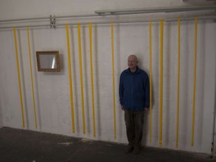 Q202-AtelierRundgang 2016,  Collage mit Person, Kunstkanal. Hans Heisz
